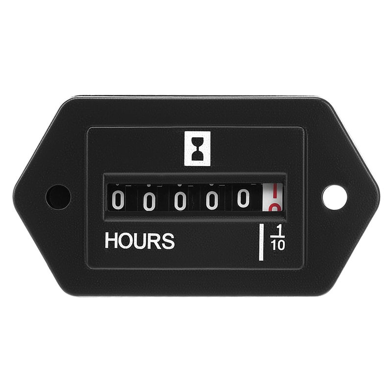 QWORK Mechanical Hour Meter - DC 10-80V Range for Diesel Engines, Boats, Generators - Image 3